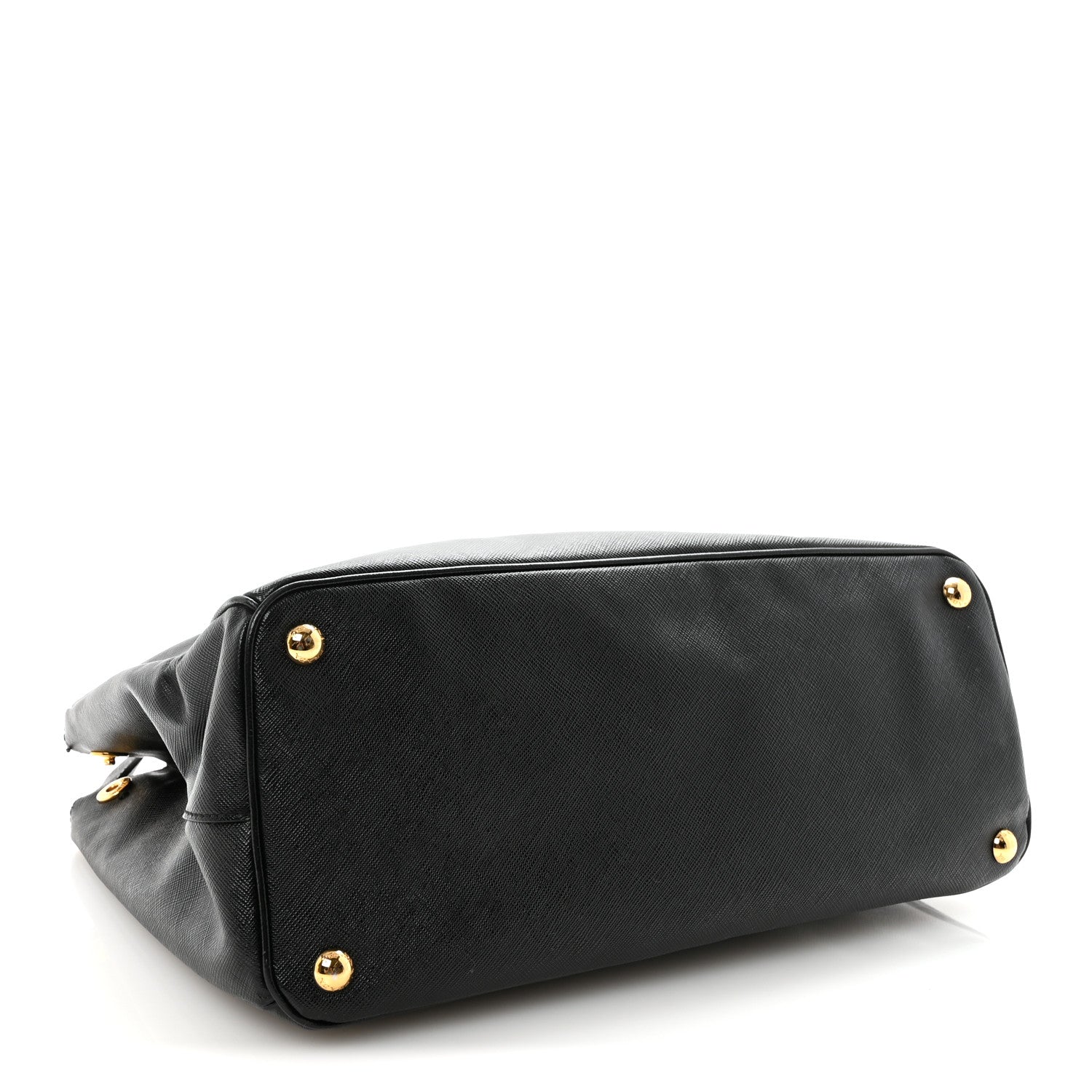 Saffiano Medium Galleria Double Zip Tote Black