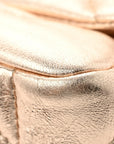 Metallic Lambskin Quilted Medium CHNL 19 Flap Gold