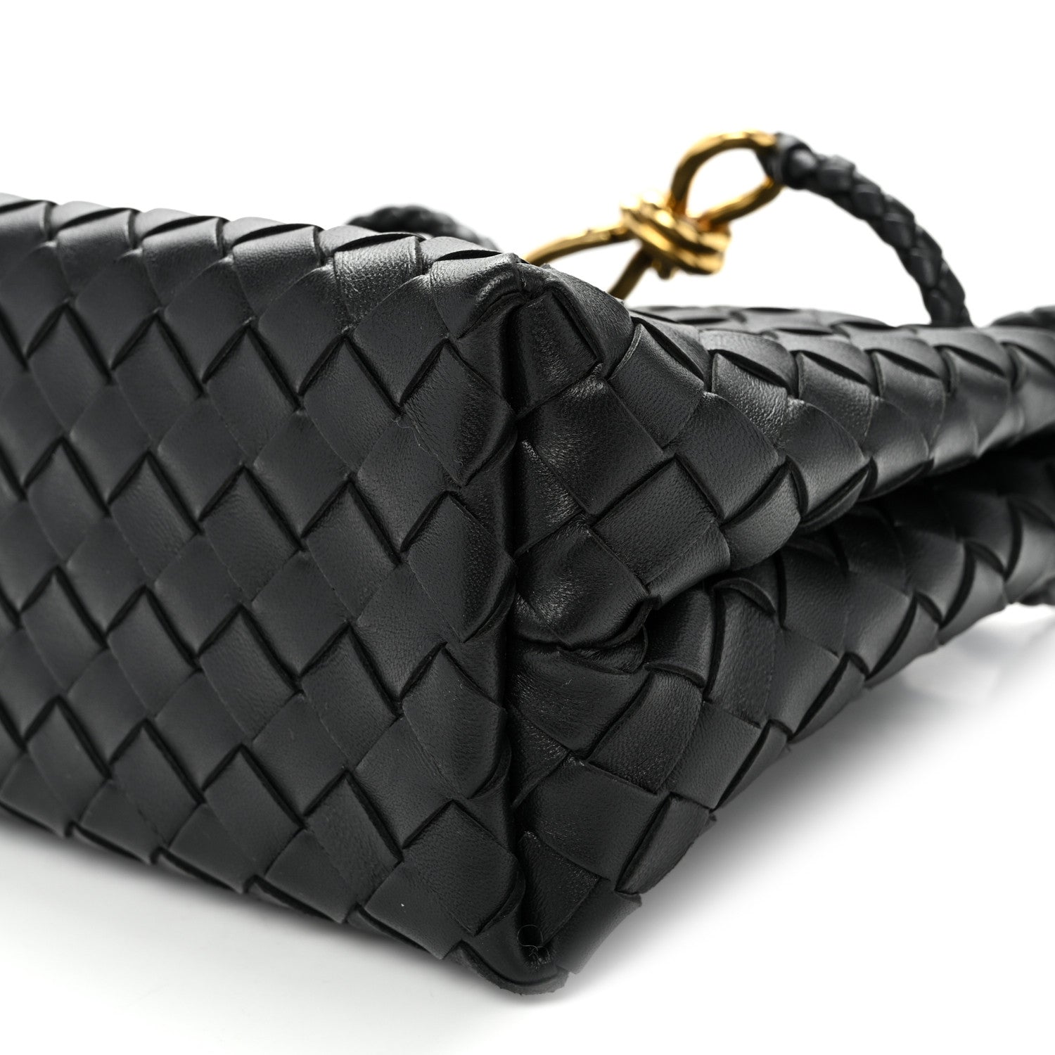 Nappa Intrecciato Small Andiamo Shoulder Bag Black