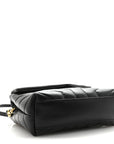 Calfskin Y Quilted Monogram Toy Loulou Crossbody Bag Black