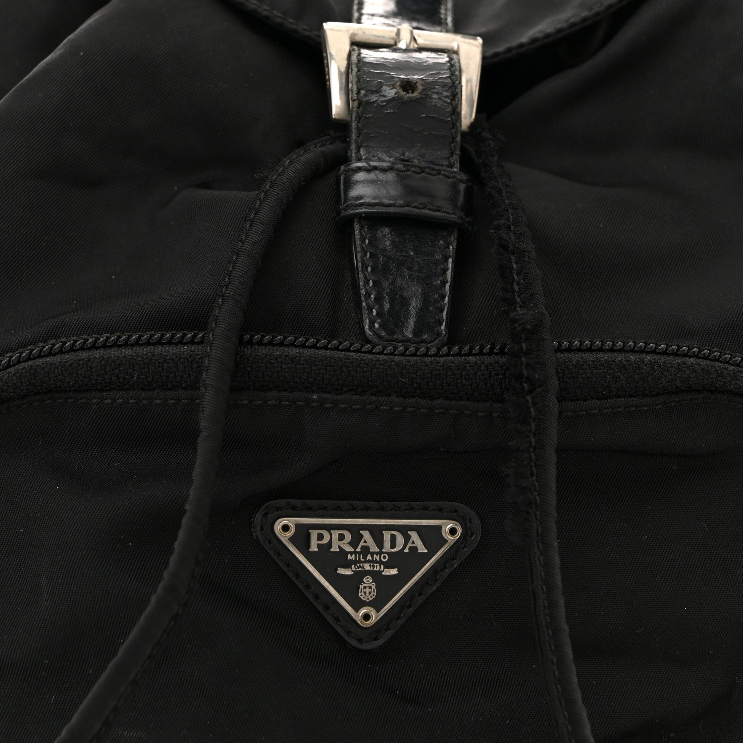 Nylon Vela Mini Cinch Backpack Black