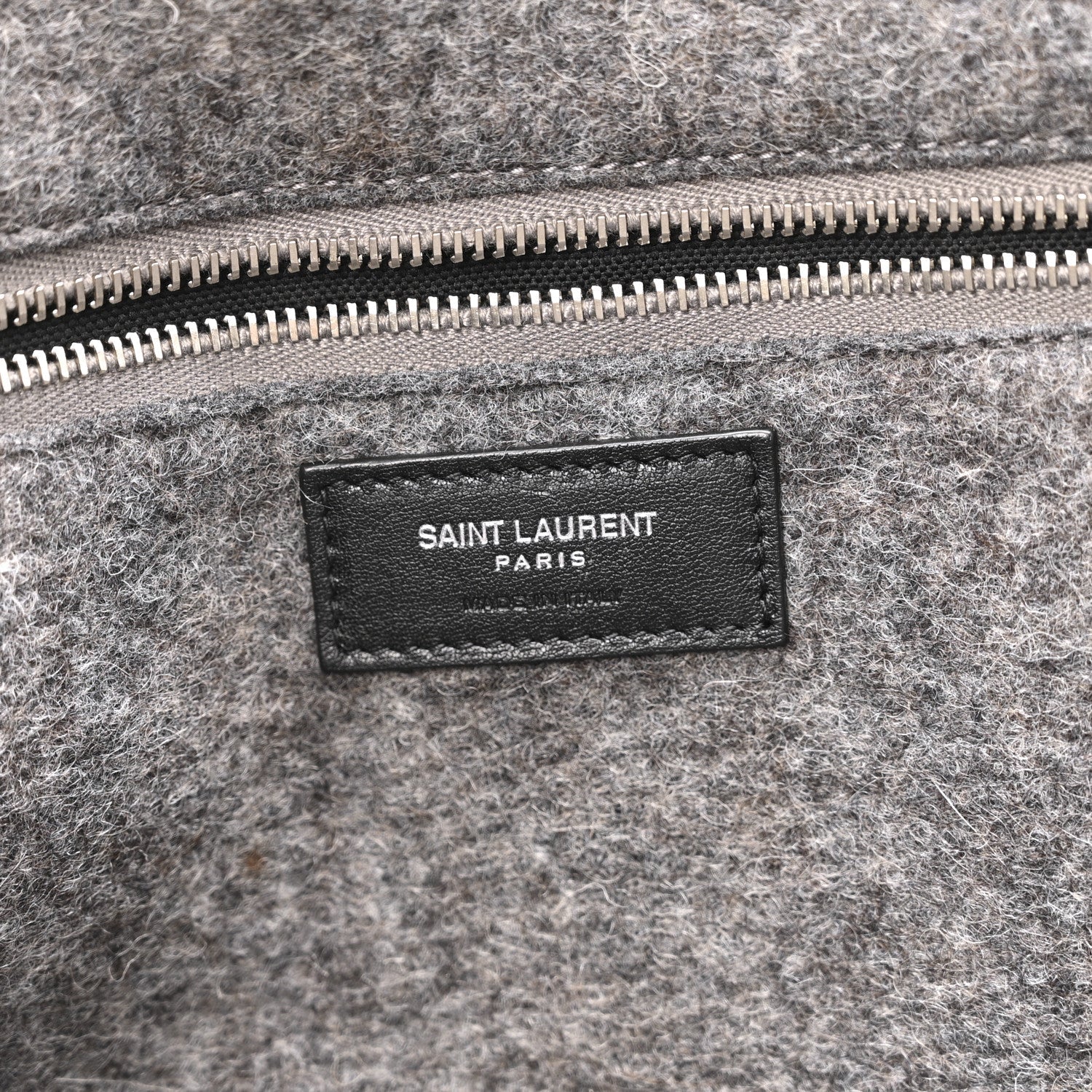 Wool Calfskin Rive Gauche Tote Grey