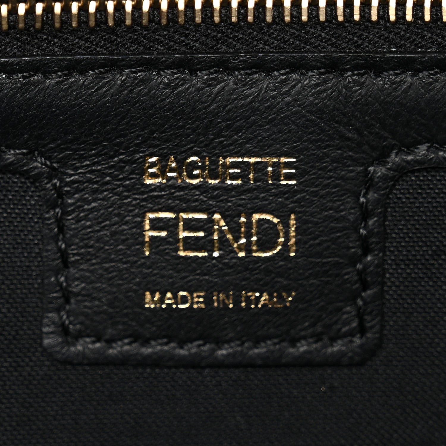 Nappa FF 1974 Embossed Baguette Black
