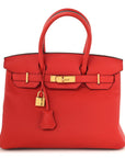 Togo Birkin 30 Rouge Tomate