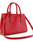 Saffiano Vernice Galleria Double Zip Tote Rosso