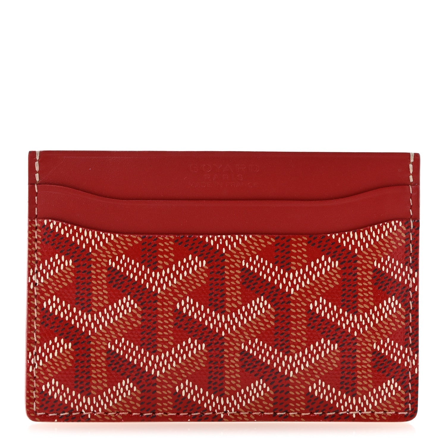 Goyardine Saint Sulpice Card Holder Red