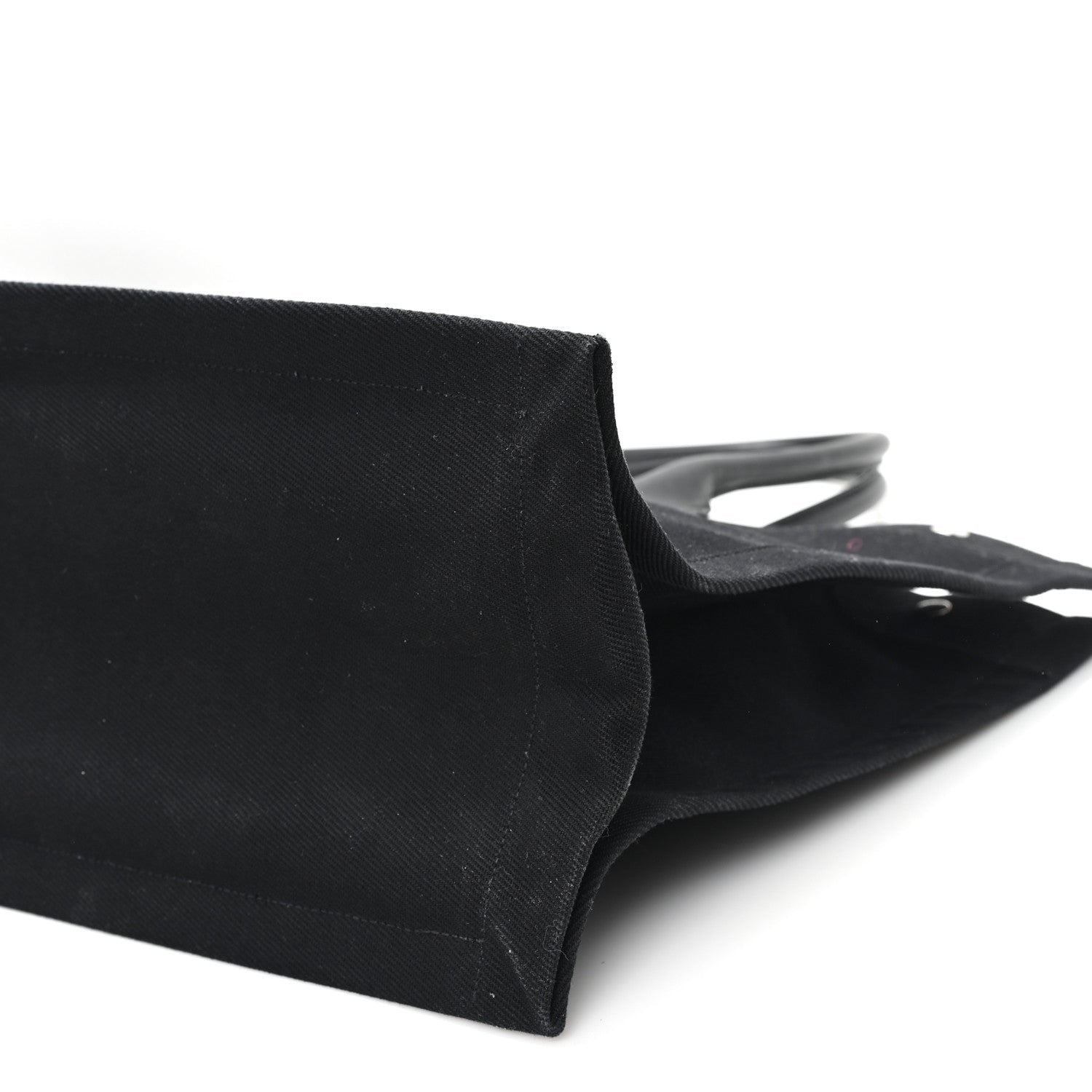 Linen Calfskin Rive Gauche Tote Black