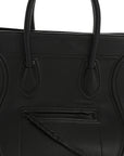Grained Calfskin Medium Phantom Luggage Black