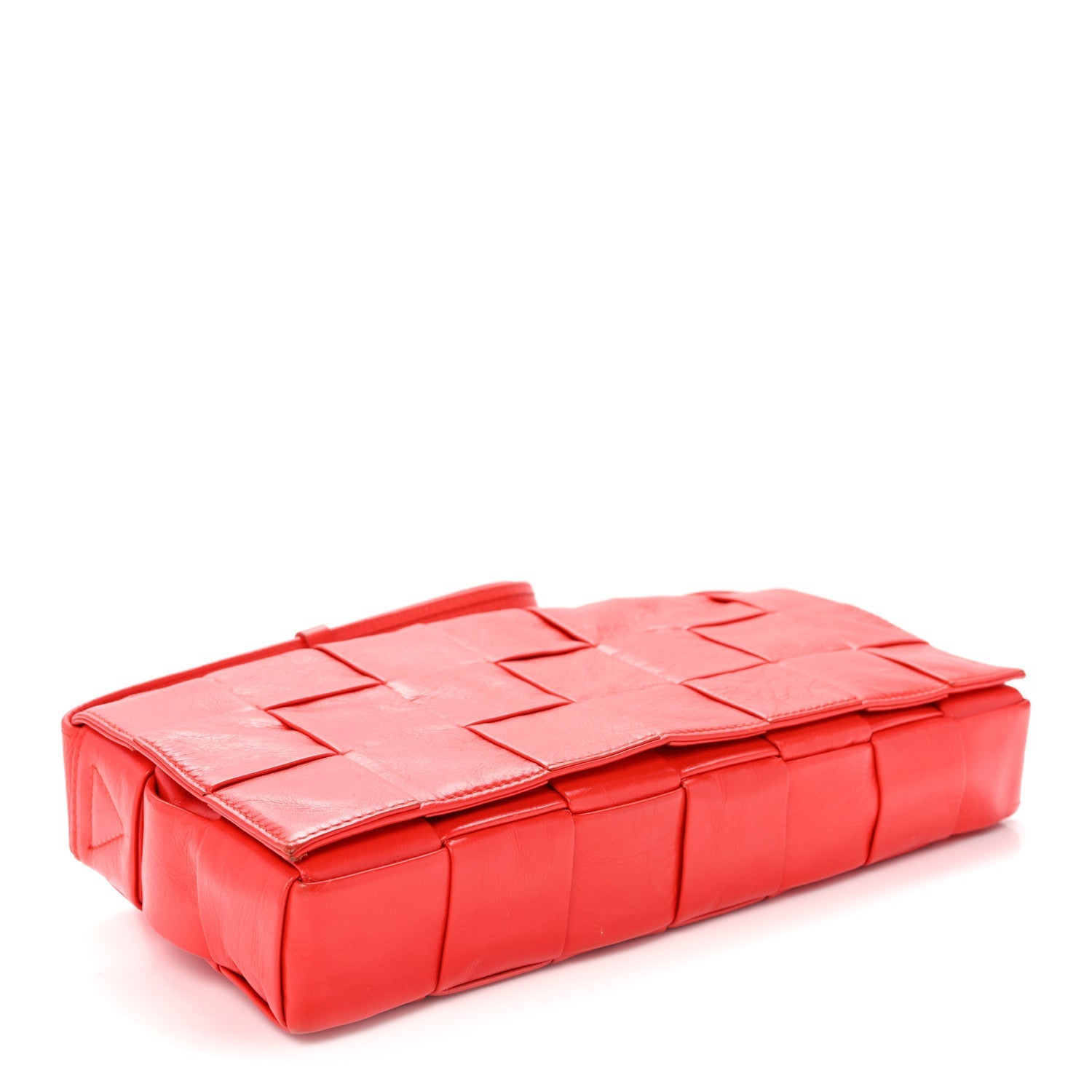 Paper Calfskin Intrecciato Stretch Cassette Bright Red