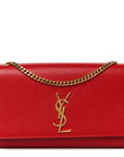 Grain De Poudre Medium Monogram Kate Satchel Red