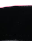 Strass Suede Hourglass Top Handle Bag XS Pink