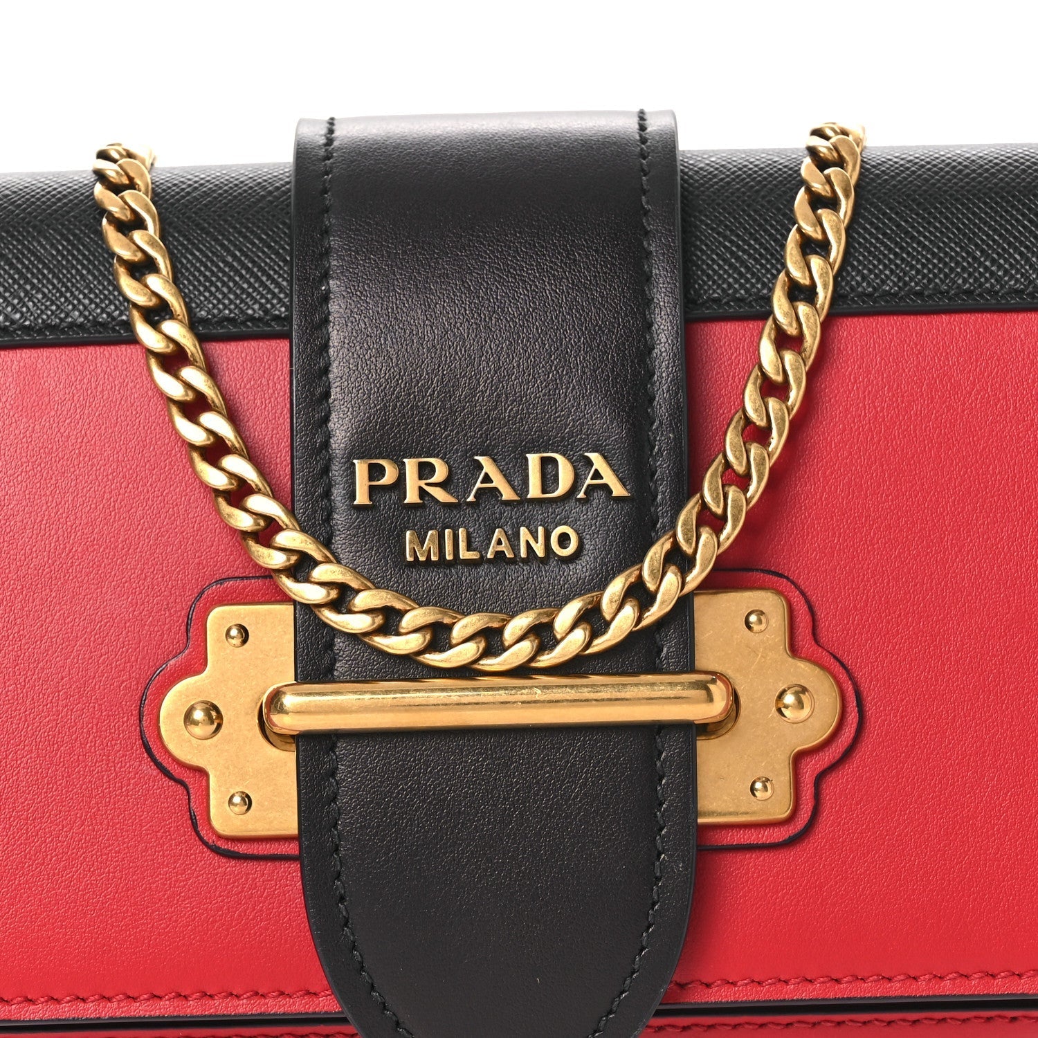 Saffiano City Calf Cahier Belt Bag Fuoco Black