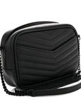 Grain De Poudre Matelasse Monochrome Monogram Mini Lou Camera Bag Black