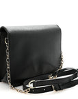 Grained Calfskin Embossed Medusa Flap Bag Black