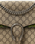 GG Supreme Monogram Snakeskin Medium Dionysus Shoulder Bag Green