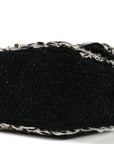 Tweed Braided Mini Rectangular Flap Black
