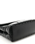 Calfskin Y Quilted Monogram Monochrome Small Loulou Chain Satchel Black