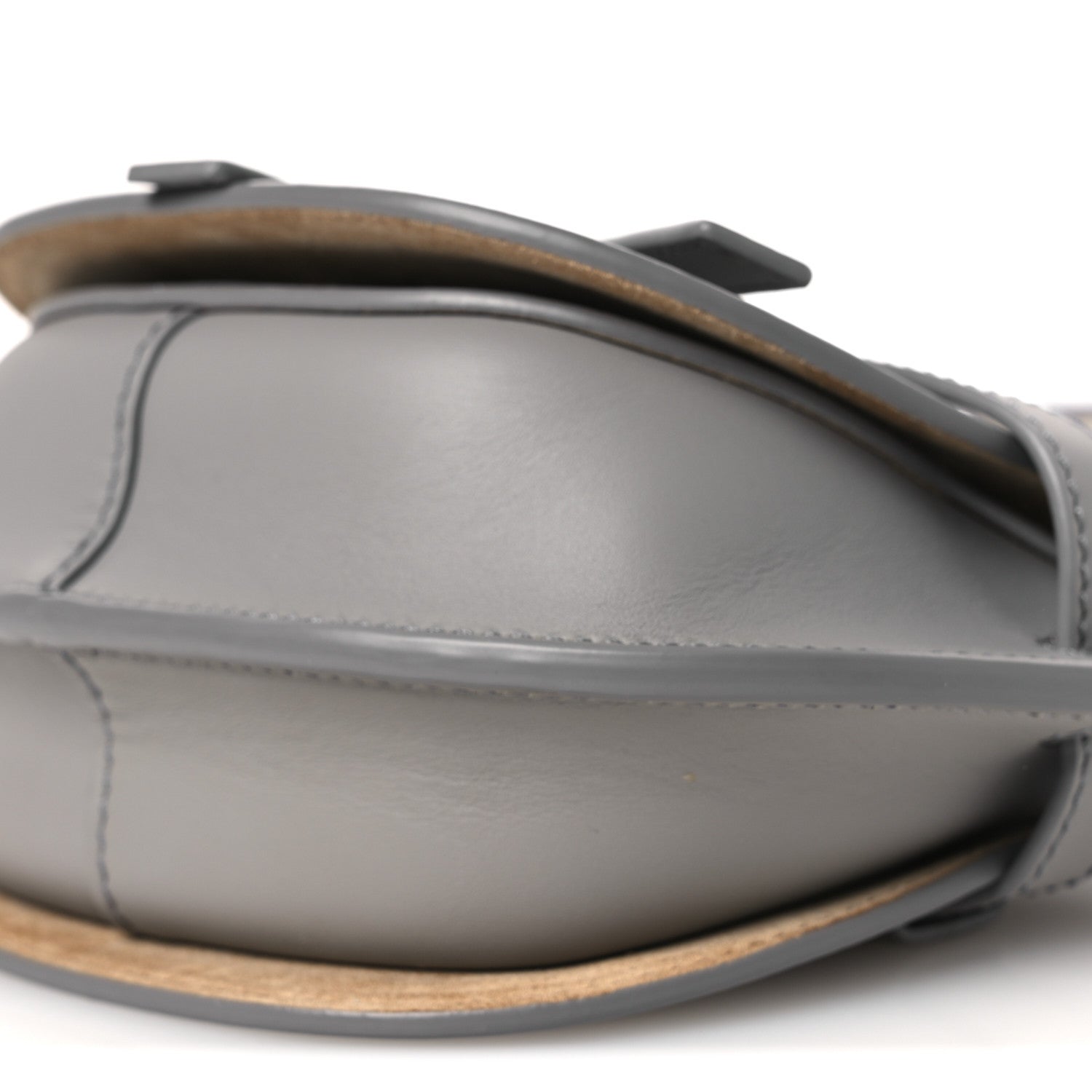 Calfskin Jacquard Mini Gate Dual Bag Ash Grey