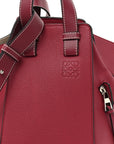 Grained Calfskin Small Hammock Shoulder Bag Raspberry