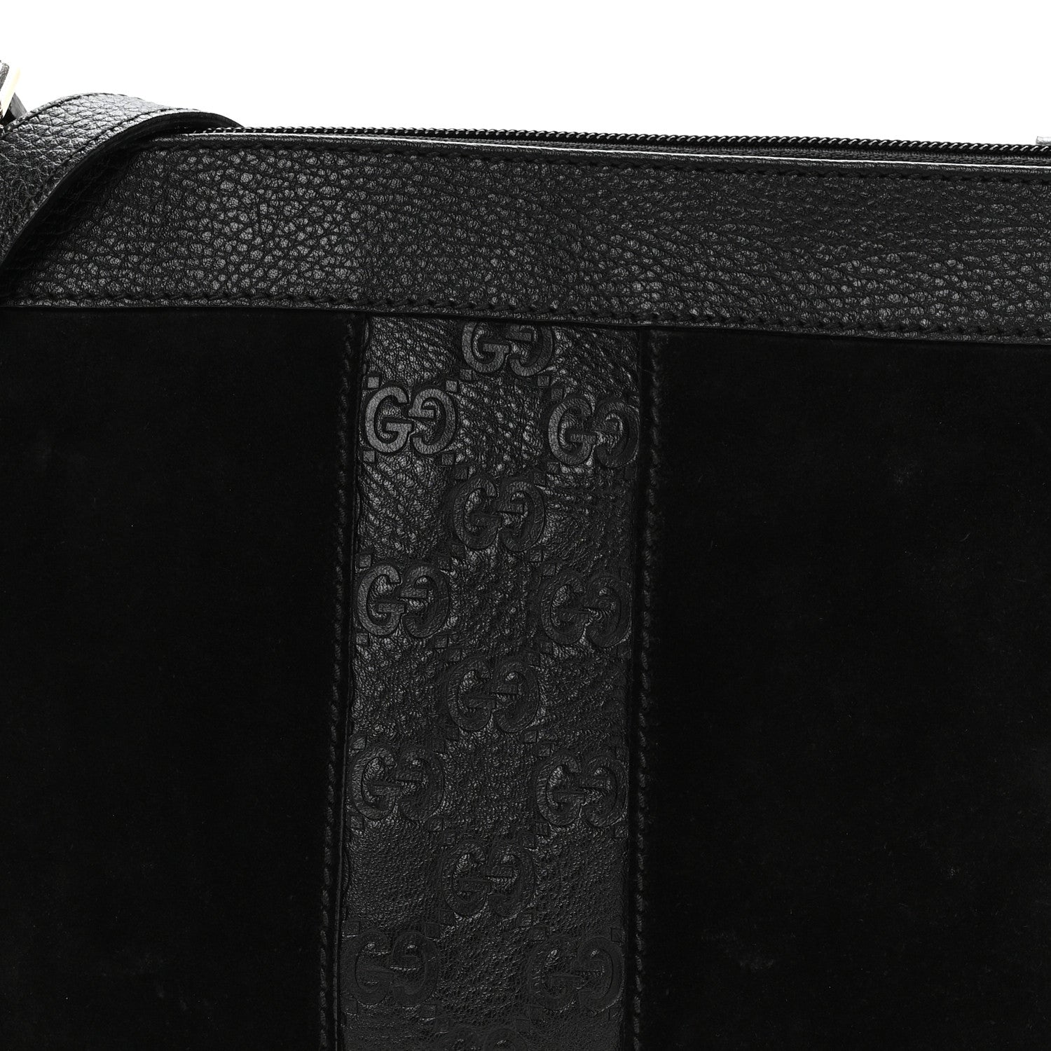 GCCIssima Suede Crossbody Bag Black