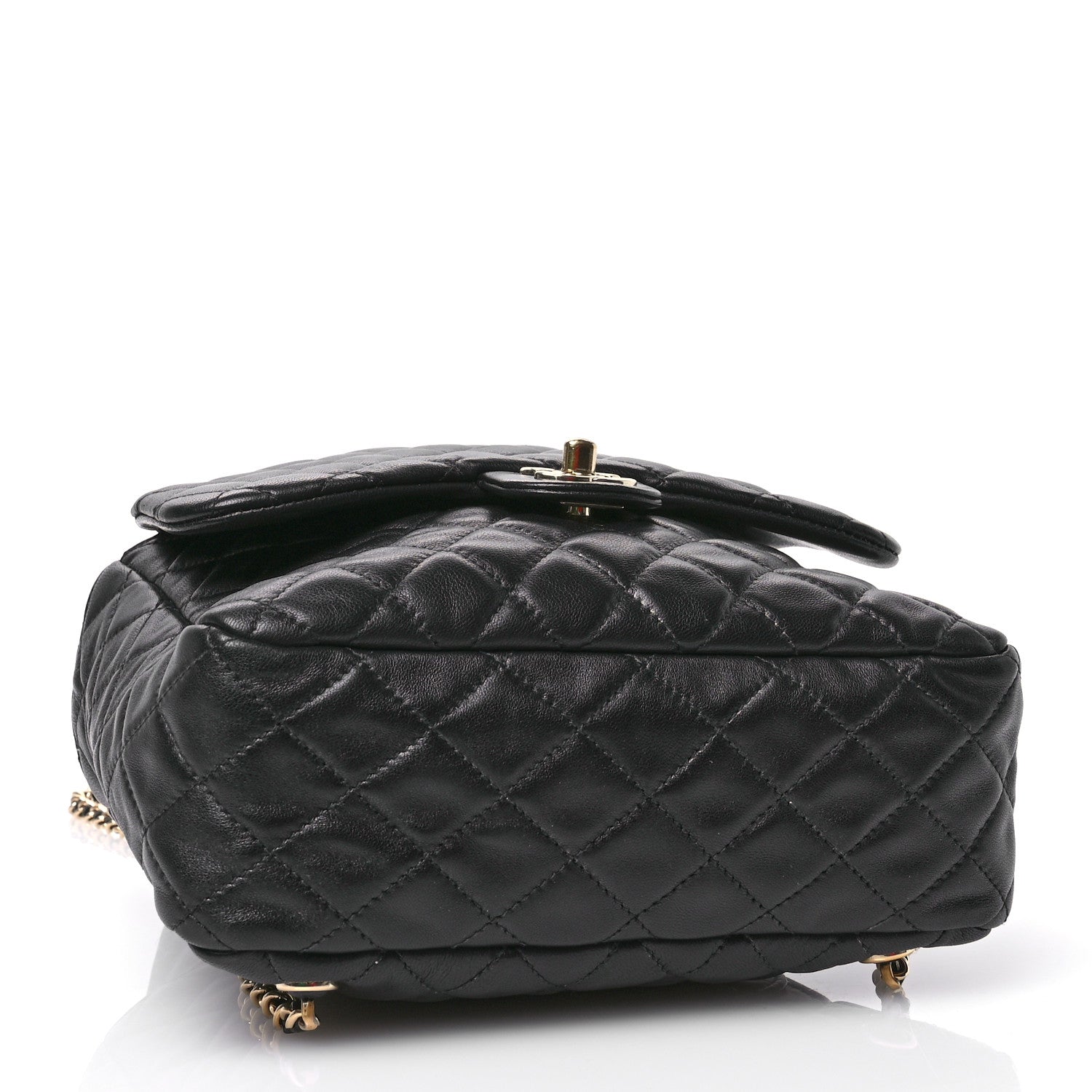 Lambskin Quilted Large In Seoul Backpack Black