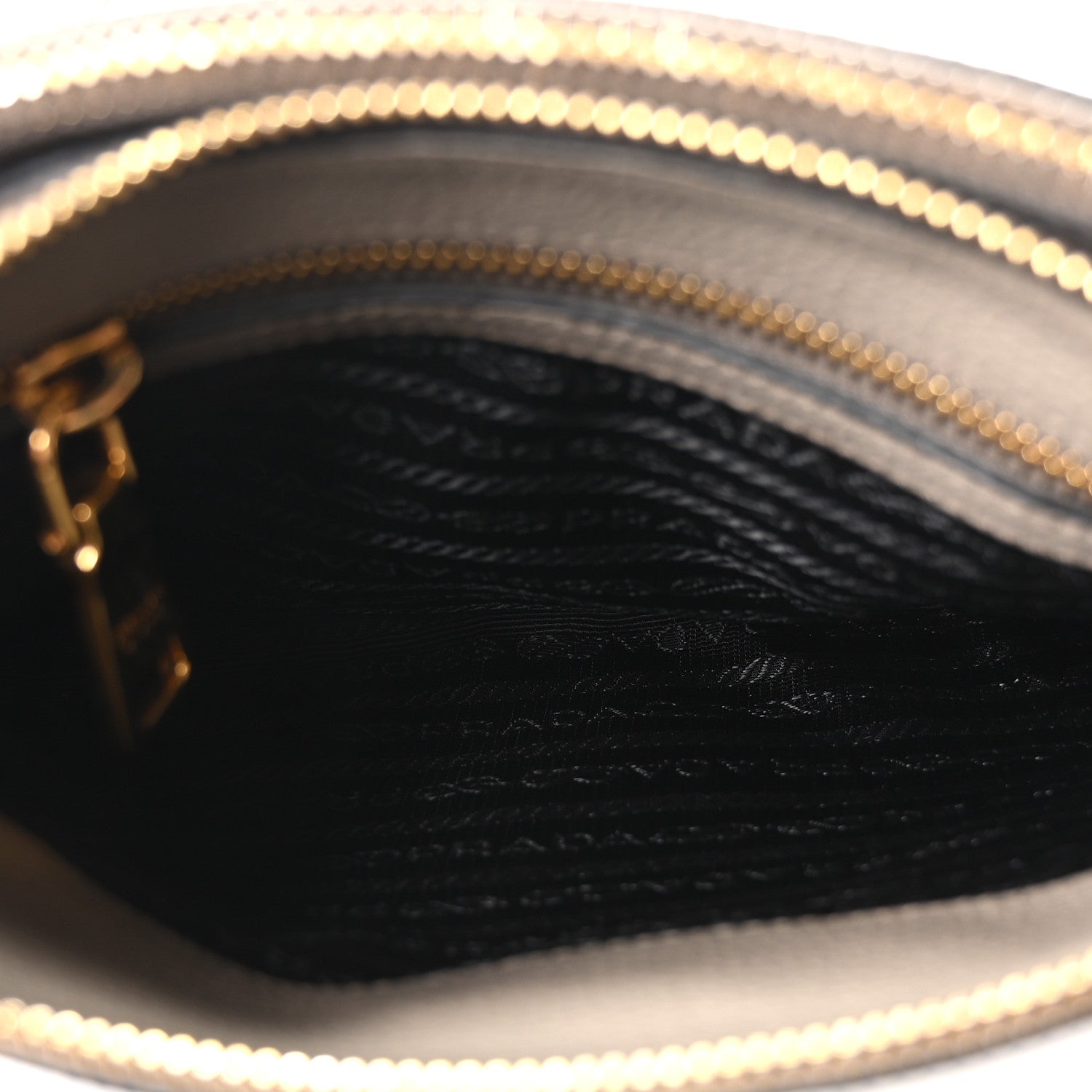 Vitello Phenix Double Zip Crossbody Bag Argilla