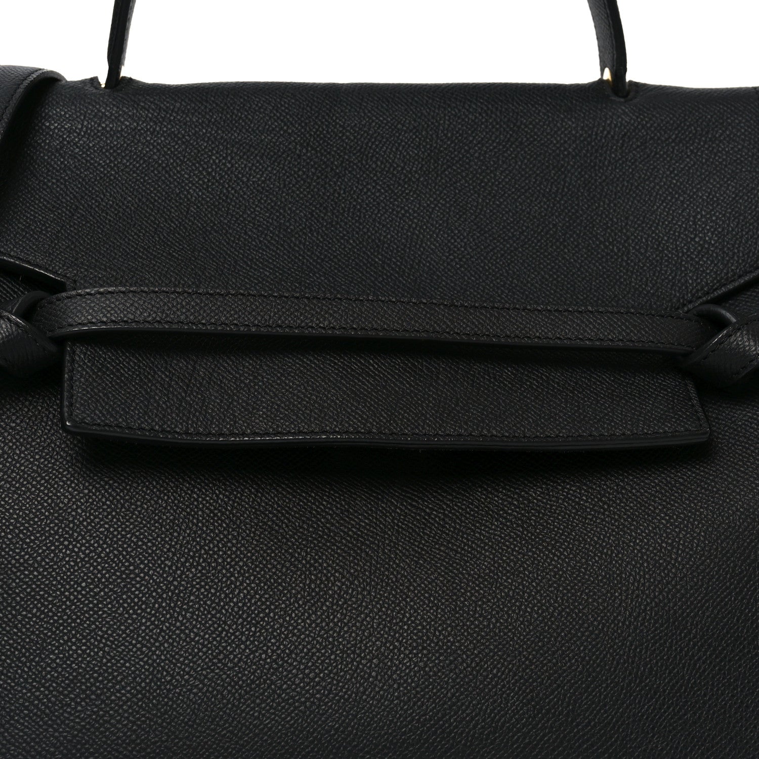 Grained Calfskin Mini Belt Bag Black