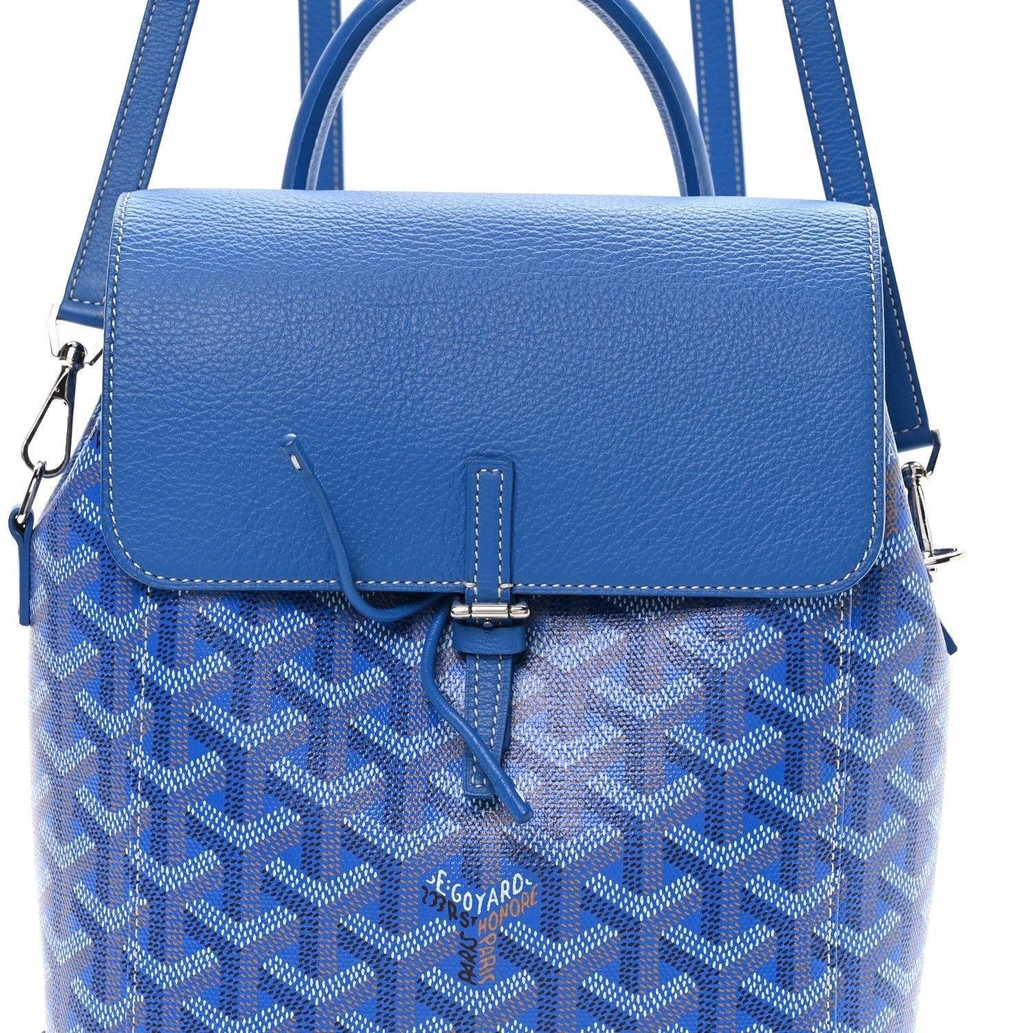 Goyardine Calfskin Mini Alpin Backpack Sky Blue