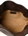 Nappa Flamenco Knot Clutch Chocolate