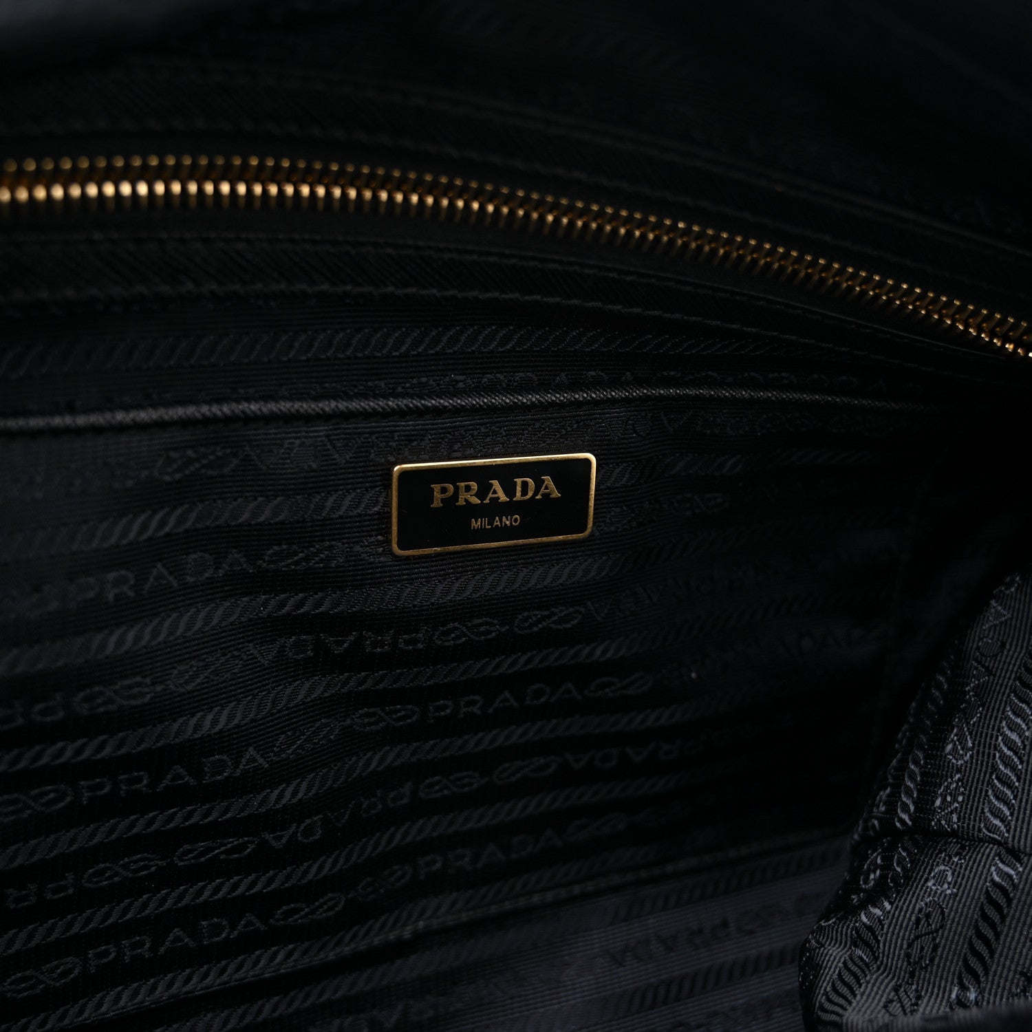 Saffiano Tessuto Nylon Shopping Tote Black