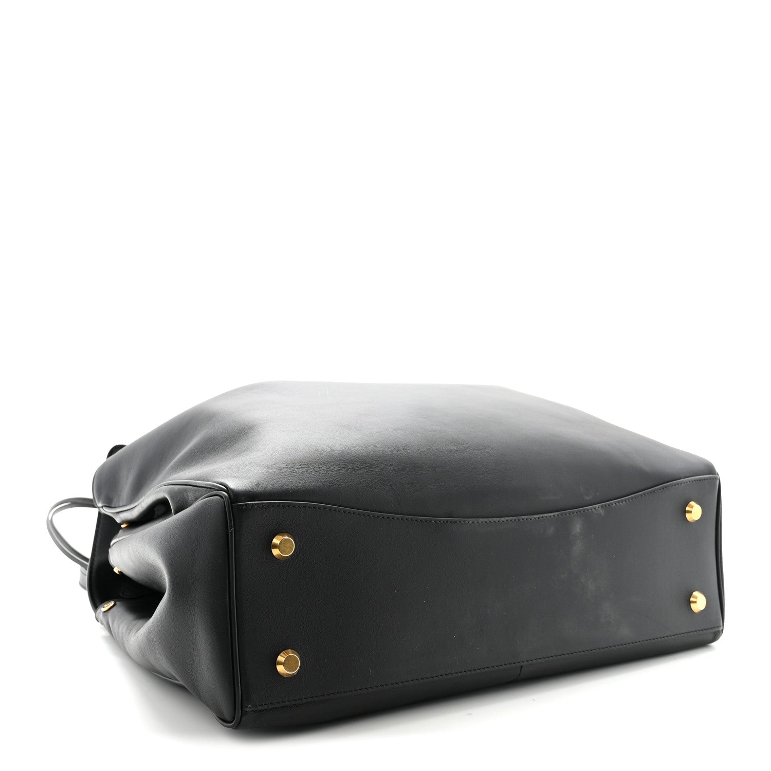 Smooth Calfskin Large Rodeo Top Handle Handbag Black