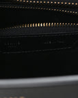 Polka Dot Snakeskin Smooth Calfskin Micro Luggage Black White