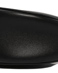 Calfskin Ava Logo Shoulder Bag Black