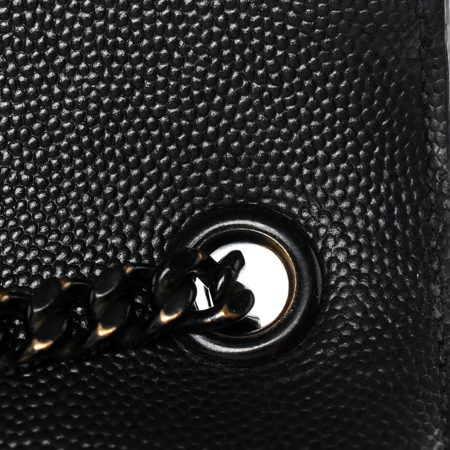 Grain De Poudre Medium Classic Monogram Monochrome Kate Satchel Black