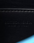 Grained Calfskin Intrecciato Cassette Belt Bag Deep Blue Pool