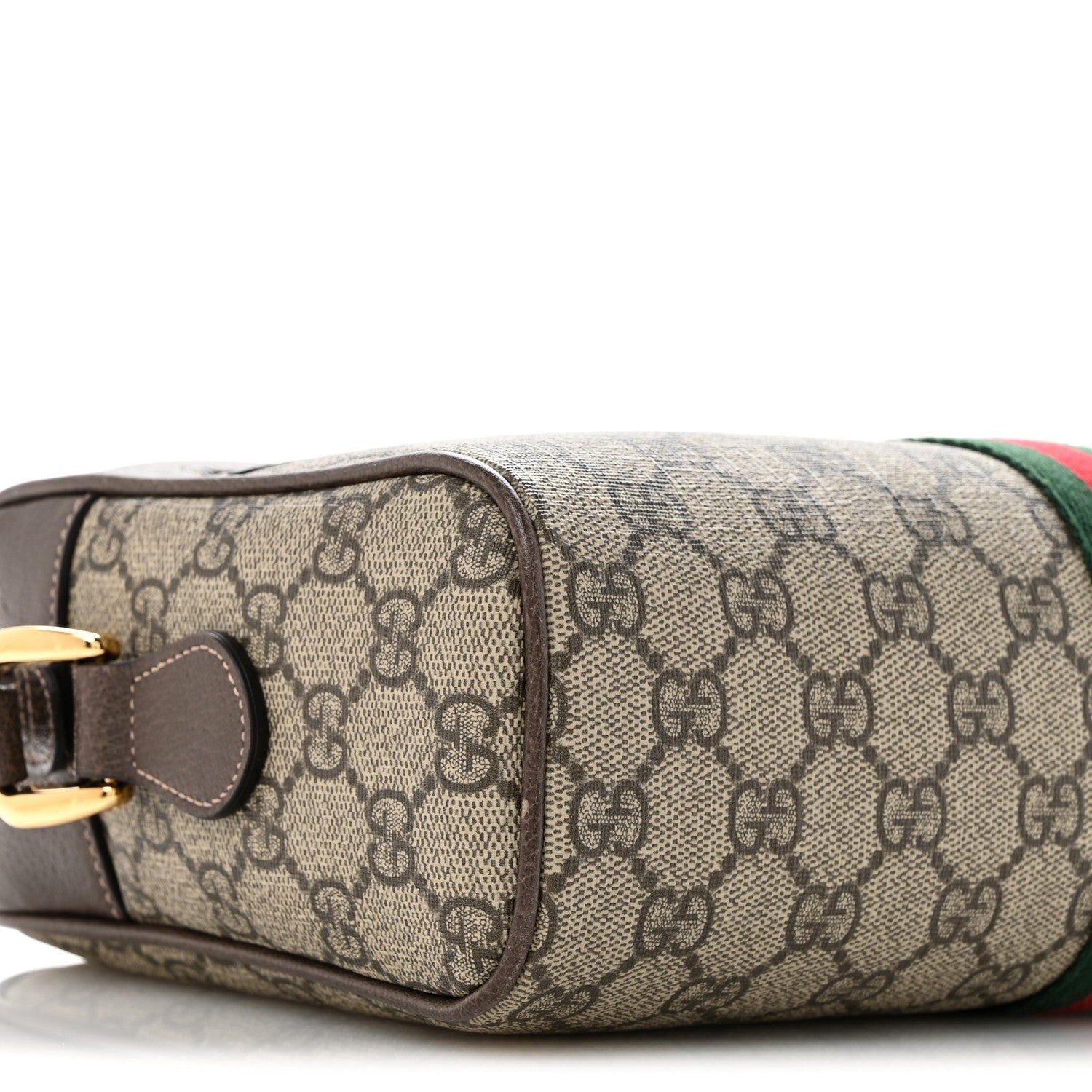 GG Supreme Monogram Web Small Ophidia Shoulder Bag Brown
