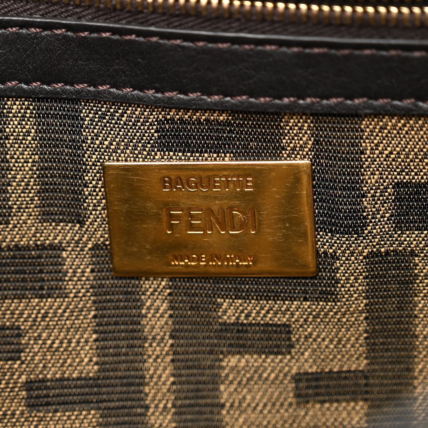 Fabric Jacquard FF 1974 Medium Baguette Tobacco Moro Black