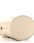 Calfskin Matelasse Mini GG Marmont 2.0 Bucket Bag White