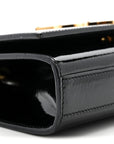 Patent Small Monogram Kate Satchel Black