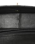 Lambskin Quilted Jumbo Single Flap Black