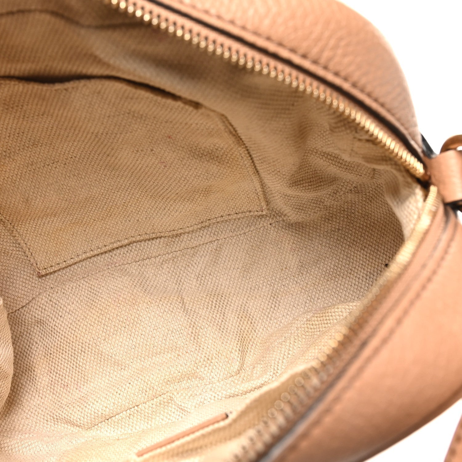Pebbled Calfskin Small Soho Disco Bag Camelia