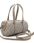 GG Shadow Monogram Ophidia Top Handle Bowler Bag Taupe
