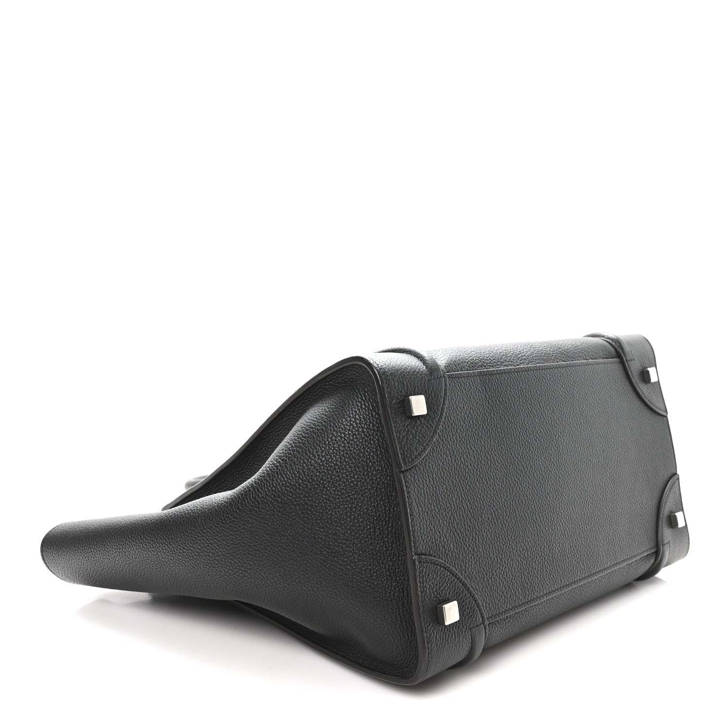 Drummed Calfskin Mini Luggage Black