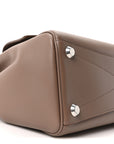 Smooth Calfskin Small Bel Air Carry All Bag Dark Taupe