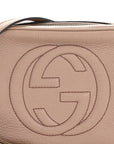 Pebbled Calfskin Small Soho Disco Bag Rose Beige