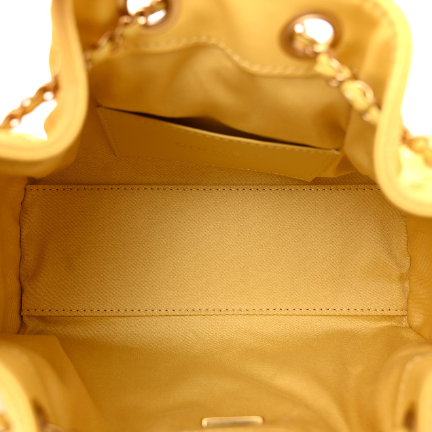 Suede Quilted Mini CHNL 25 Handbag Yellow