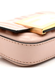 Nappa Matisse FF Embossed Nano Maxi Buckle Baguette Charm Rosa Quarzo
