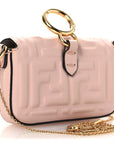 Nappa Matisse FF Embossed Nano Baguette Charm Rosa Quarzo