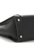 Drummed Calfskin Micro Luggage Black