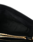 Calfskin Y Quilted Monogram Medium Loulou Chain Satchel Black